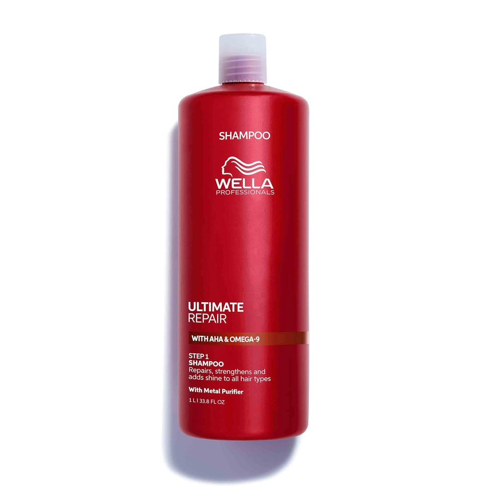 Wella Professionals ULTIMATE REPAIR Shampoo - Repair, Strengthen & Moisturize Damaged Hair | AHA & Omega-9 Enriched