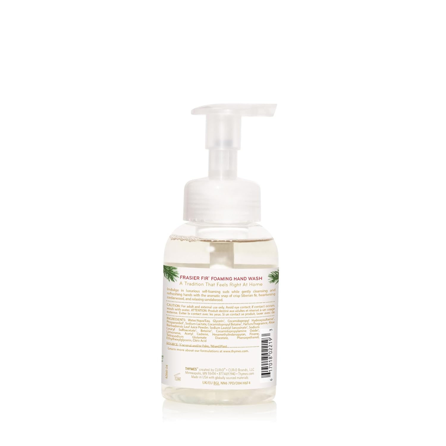 Thymes Foaming Hand Wash - Aloe & Glycerin Soap with Pump - Pine Scented for Kitchen or Bathroom | 10.3 fl oz