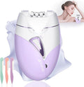 Epilator, Epilators Hair Removal for Women - 2-Speed Epilator with Massage Pad, Rechargeable LED Hair Removal Device for Face/Bikini/Arms/Legs/