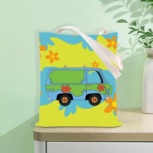 Cartoon Movie Shoulder Bag Machine Car Tote Bag Machine Gift Best Friend Gift Mystery Van Bag (Mystery van T)