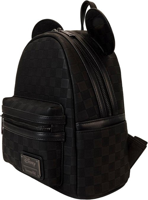 Loungefly Mickey Mouse Mini Backpack - Stylish Checkered Texture Design for Everyday Use