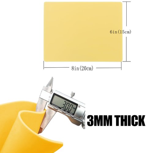3MM Blank Tattoo Practice Skin,New Star Tattoo 12Pcs Double Sides Thick Fake Skin Tattoo Practice 8×6 in Soft Practice Skin for Beginners and Experienced Artists Microblading Tattoo Supplies, Beige
