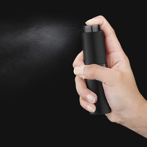 owlyee Perfume Travel Refillable Bottle - Empty Mini Cologne Spray Atomizer - Travel Size Fragrance Sprayer for Sample - Small Portable Refill Pump for Men Women 20ML & 8ML Black