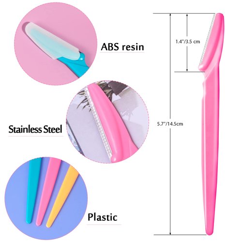 72 Pcs Eyebrow Razor, Face Razors Multipurpose Dermaplaning Tools Eyebrow Trimmer Shaper Shaver Facial Hair Removal for Women Men Body Use