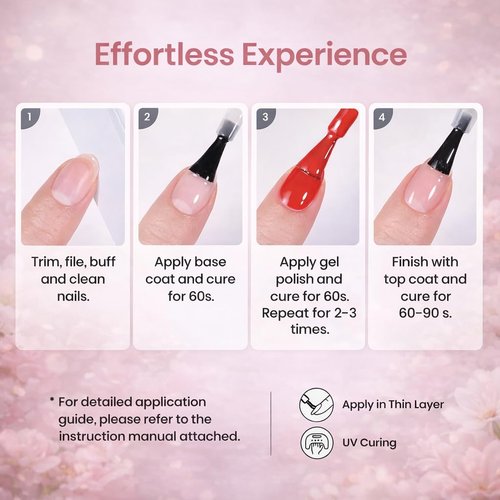 beetles Spring Gel Nail Polish Set - 36 Colors Verse of Flower Gel Nail Kit Pink White Black Red Purple Blue Yellow Gel Colors & 3Pcs Base Top Coat Soak off UV Home Salon Easter Gift for Women