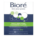 Bioré Daily Makeup Removing Cloths - Deep Cleansing Facial Wipes with Dirt-Grabbing Fibers | 60 Count