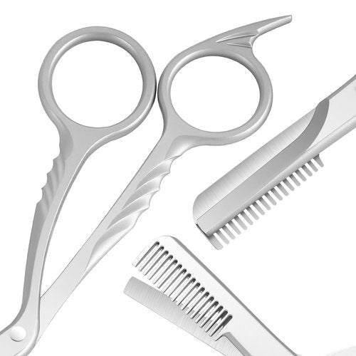 PyDESA eyebrow trimming scissors with comb, eyebrow styling and makeup tools, women's gifts