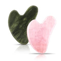 Contrybox Gua Sha Facial Tools 2 Pack, Guasha Tool for Face & Eye Gua Sha Stone for Puffiness Reducing & Jawline Sculpting Face Stone Gua Sha Tools for Skin Care GuaSha Stone Tool, Pink and Green