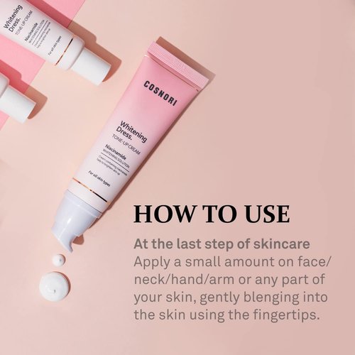 COSNORI W. Dress Tone-up Cream -Quick Skin Tone Balancer – Evens Out Complexion - No Makeup Natural Look - Long-Lasting Hydrating & Sebum Control Face and Body – Vegan, No Animal Tested – 1.7 fl. oz.