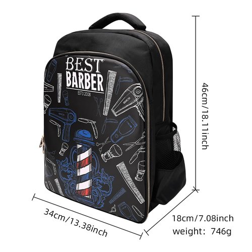 Barber Supplies Bag Organizer for Clippers and Supplies, Portable Hairstylist Clipper Backpack Travel Barber Shop Tools Bag