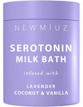 Creamy Coconut Lavender Milk Bath Soak Powder Moisturize Skin Calm Vanilla Luxury Spa Salt Destress Relaxation Gift for Women Perfect Stocking Stuffer