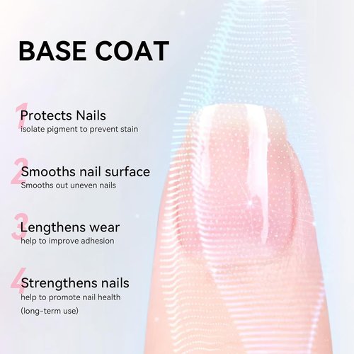 **Regine Switzerland Clear Nail Polish Set - Vegan Base & Top Coat for Long-Lasting Shine | 2 Pcs**