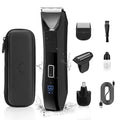 Bomic Manscape 3-in-1 Body Trimmer for Men, Groin, Pubic & Ball Hair Shaver No-Nick, Nose Hair Trimmer, Body Groomer for Smooth Shaving, Lightweight with Travel Lock, LED Display, IPX7 Waterproof