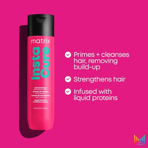 Matrix Instacure Anti-Breakage Shampoo - Strengthens & Balances Damaged Hair | Vegan Formula for Color-Treated Hair