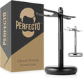 Perfecto Deluxe Black Razor Stand | Prolongs Life of Safety Razor & Brush - Ideal Gift for Him