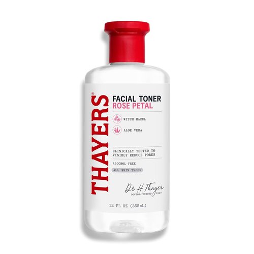 THAYERS Rose Petal Witch Hazel Facial Toner - Alcohol-Free, Soothing & Hydrating for All Skin Types, 12oz