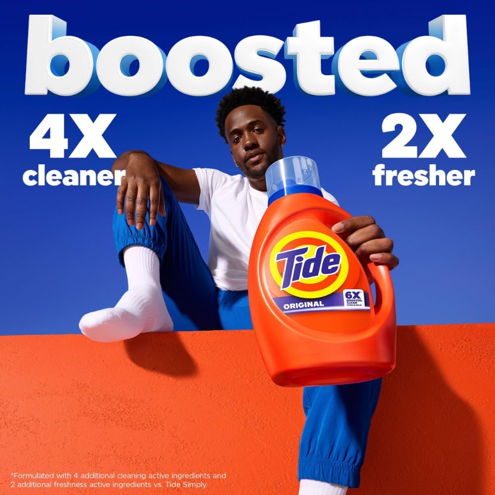 Tide Liquid Laundry Detergent - Original Scent | 64 Loads | 80 FL OZ | Effective on All Stains