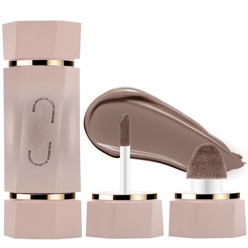 Skiennix Dual-Ended Sculpt Liquid Contour Stick - Long-Lasting Buildable Cream Bronzer, 03 Taupe