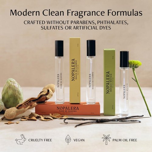 Nopalera Bosque Místico Eau de Parfum Travel Spray - Sweet Spicy Floral Fragrance with Hibiscus & Cashmere Woods | 10ml
