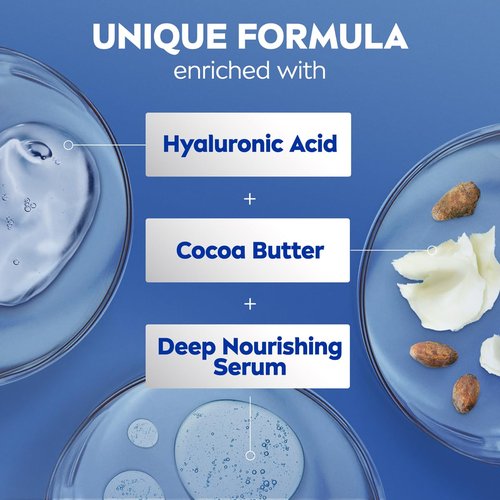 NIVEA Cocoa Butter Body Cream - Deep Nourishing Formula for Dry Skin | 16 Ounce Jar