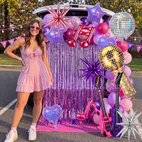 Halloween Kpop Car Decor Kit - Trick or Treat Trunk or Treat Party Supplies - Pink & Purple Theme - 82 Pieces