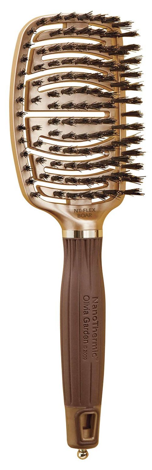Olivia Garden NanoThermic Hair Brush - Ceramic & Ion Technology for Scalp-Hugging Comfort