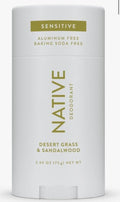 Native Sensitive Deodorant - Aluminum-Free & Baking Soda-Free | Desert Grass & Sandalwood Scent