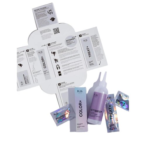 IGK Permanent Hair Color Kit - 7C Copper Cola | Dark Coppery Blonde | 100% Gray Coverage, Strength & Shine