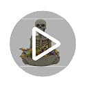 Halloween Skull Candy Bowl with Handheld Skeleton Decor - 9.1 Inch