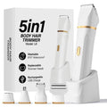 Bikini Trimmer for Women,5 in 1 Waterproof Electric Razors for Women Pubic Facial Nose Body Leg Hair Removal, Anniversary Birthday Christmas gifts for women self care, Stocking Stuffers for Teen Girls
