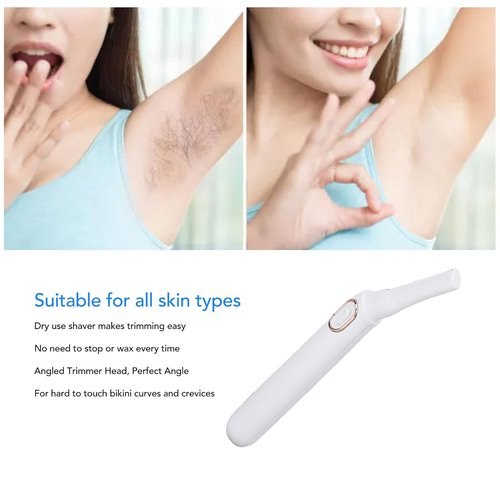 Skiennix Bikini Trimmer - Portable Electric Shaver with LED Light for Gentle Grooming | Dry Use