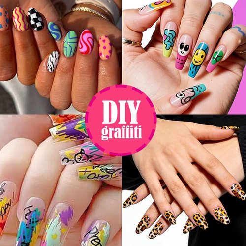 12 Colors Nail Art Pens Set, 2026 New Nail Marker, 0.7mm Quick-Drying Waterproof Polish Pens with Dotting Liner,Nail Art Tools for Graffiti Dotting Drawing Painting Point Liner DIY (1 Set)