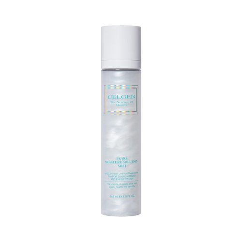 Celgen Pearl Moisture Solution Mist – Ultra Fine 3-in-1 Setting Spray with Niacinamide and Pearl Extract, Glow Makeup Primer for Dry Skin, Lightweight Hydrating Facial Toner (4.9 fl oz)