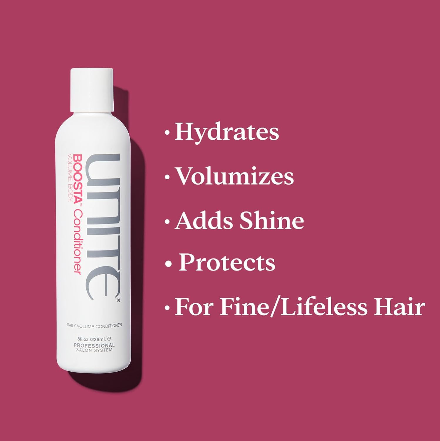 UNITE Hair BOOSTA Shampoo, Conditioner & Volumizing Spray - Adds Lift, Body & Shine for Fine Hair | 10 Fl Oz, 8 Fl Oz, 8 Fl Oz