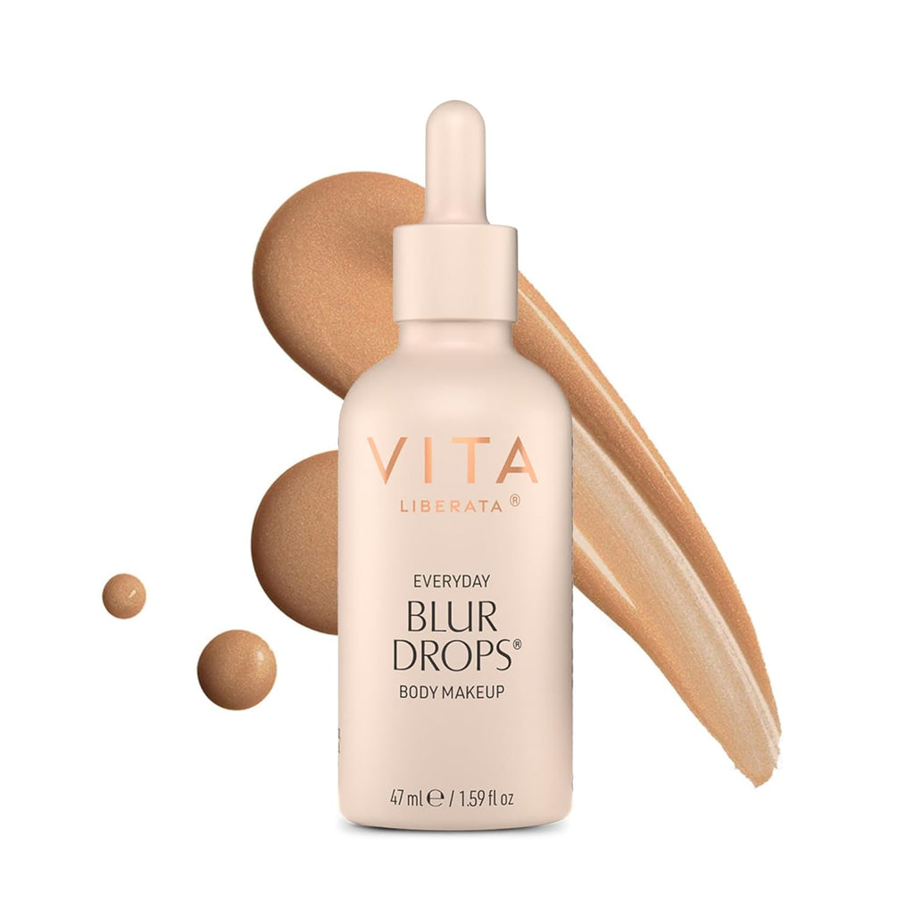 VITA LIBERATA Everyday Body Blur Drops - Medium 1.59 Fl Oz | Water-Resistant Body Makeup for Matte Finish