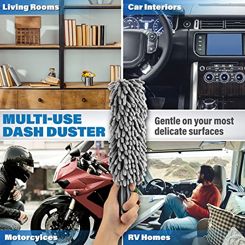Gray Car Duster Interior Cleaner - Relentless Drive Dust-Free Car Accessories