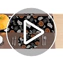 Halloween Ghost Pumpkin Round Placemats Set of 4 - 14x14 Inch Table Decor