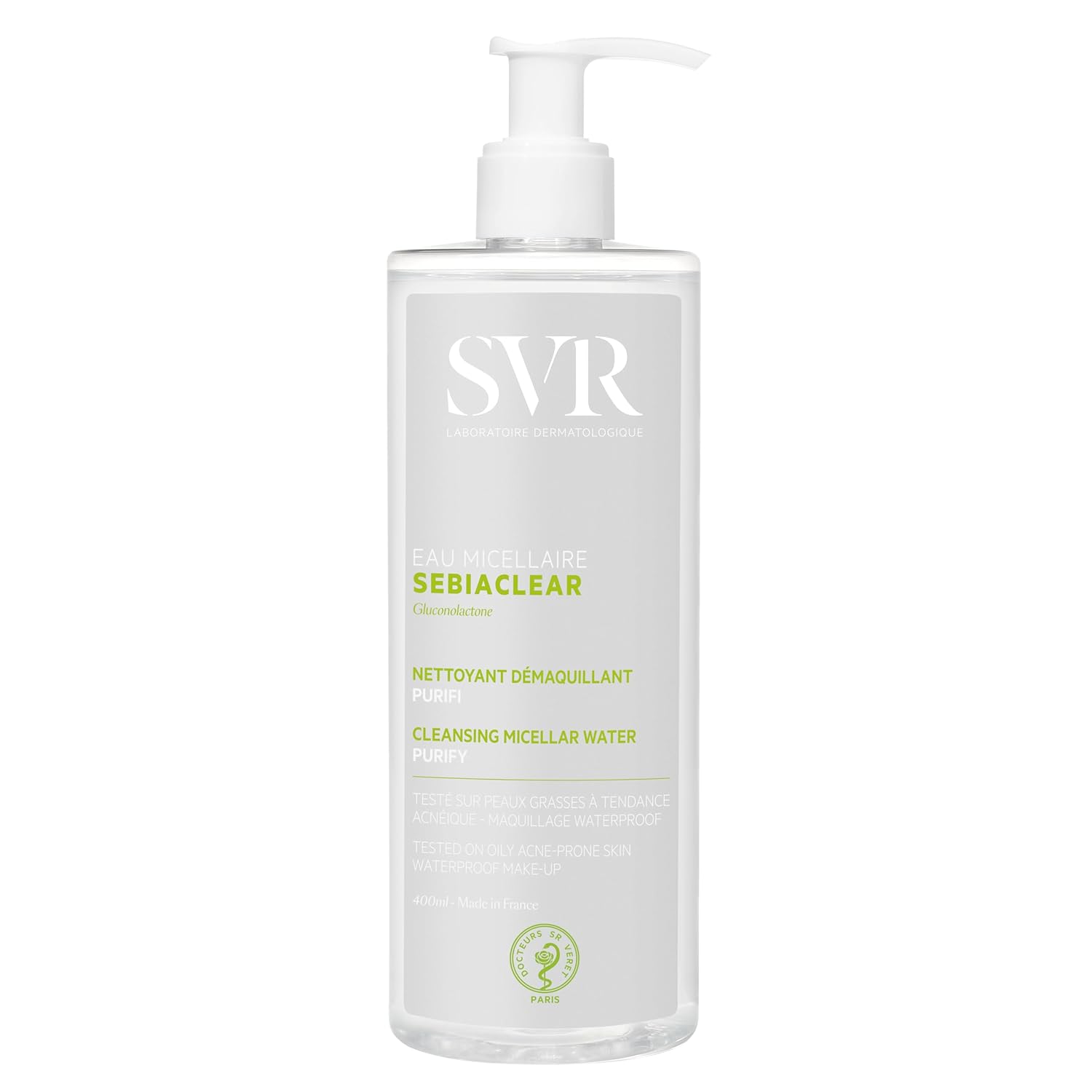 SVR Sebiaclear Micellar Water - Purifying Makeup Remover for Oily & Sensitive Skin | 13.5 fl. oz.