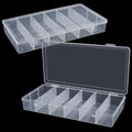 Skiennix Clear Plastic Storage Box - Versatile Organizer for Cosmetics, Jewelry & Hardware (2-Pack)