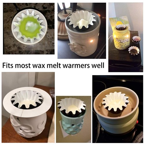 JUXYES Pack of 100 Reusable Wax Melt Warmer Liners Tray, Leakproof Wax Liners Tray for Electric Wax Warmers, Plug in Warmers, Candle Warmer, Wax Melter and Wax Burner