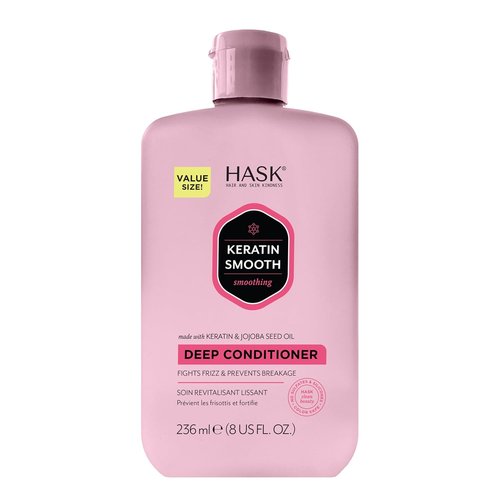 HASK Keratin Smoothing Deep Conditioner - Color Safe, Gluten Free, Sulfate & Paraben Free | 8 Fl Oz