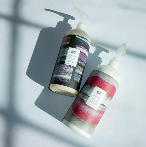 R+Co Television Perfect Hair Shampoo & Conditioner Set - Professional Size for Shine & Strength | Sulfate-Free, Vegan, 33.8 Oz (Pack of 2)