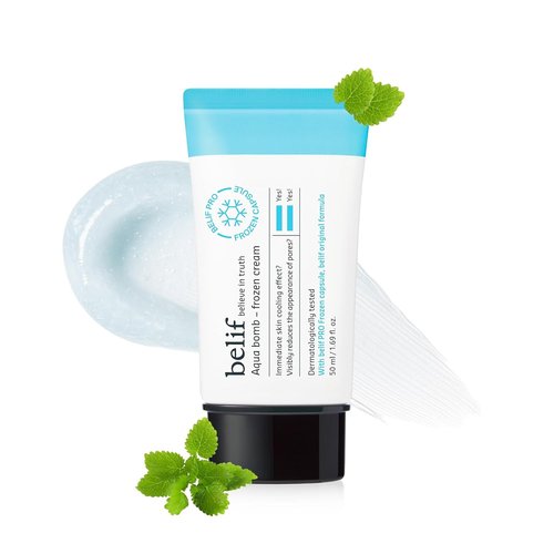 Belif Aqua Bomb Frozen Gel Cream - Cooling Hydration with Panthenol & Niacinamide - Lightweight Daily Moisturizer, 1.69 fl oz