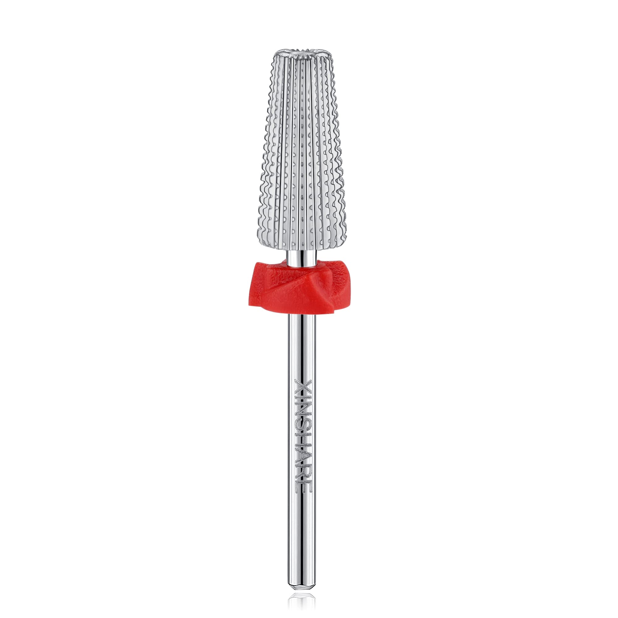 Xinshare Nail Drill Bit Carbide 5 in 1 Multi-function Manicure Drill Bit 2 Way Rotate Use for Both Left and Right Handed, Fast Remove Acrylic or Hard Gel, Nail Drill Machine,Fine