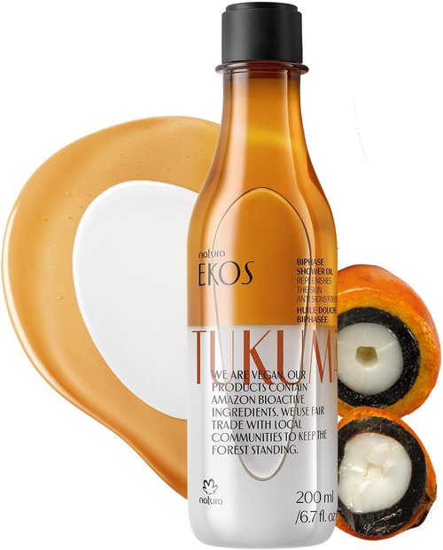 Natura Ekos Tukumã Biphase Shower Oil - Replenishing Vegan Body Oil - 6.7 fl oz (200ml)