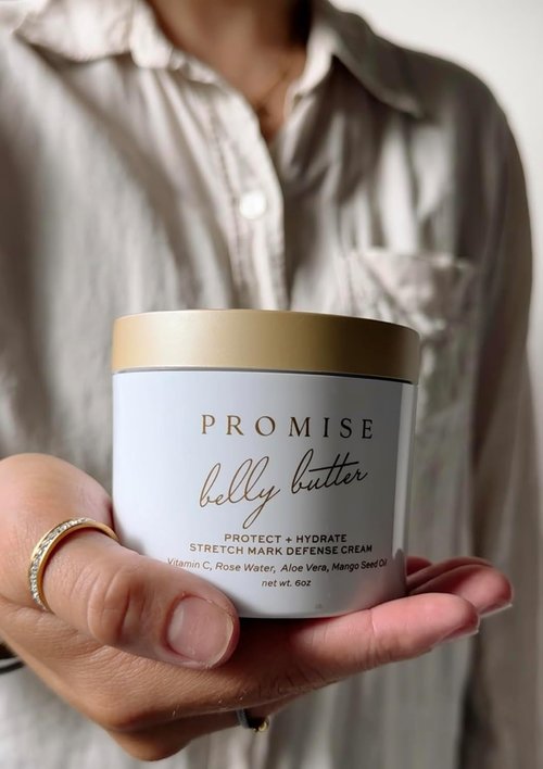 Promise Belly Butter - Stretch Mark Prevention Cream for Pregnancy | Deeply Hydrating, Vegan, 6 oz