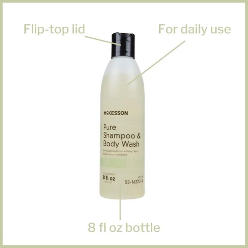 McKesson Pure Shampoo & Body Wash - Sulfate & Paraben Free, Unscented, 8 oz | Gentle Cleansing Formula