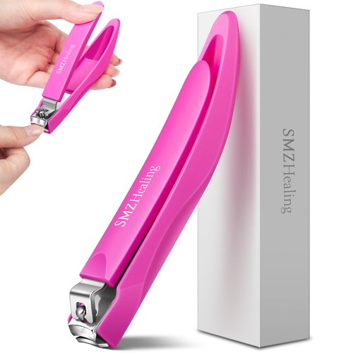 German Nail Clippers for Men with Catcher, Toenail Clipper for Thick Toenails and Fingernails, Long Handle Nail Clippers with Catcher, Precision Nail Trimmer for Men and Women