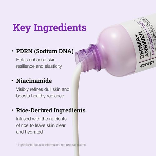 CNP PDRN Milky Toner - Active Booster with Niacinamide & Rice Water | 6.7 fl. oz. Korean Skin Care