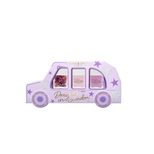 Nails Inc Mani Calling Taxi Nail Polish Set, Limited Edition, Holiday Stocking Stuffer, Women & Girls, Quick Dry, Air Dry, High Shine, Long Lasting, Ultra Glossy, Manicure, Trendy 3 Piece Gift Set